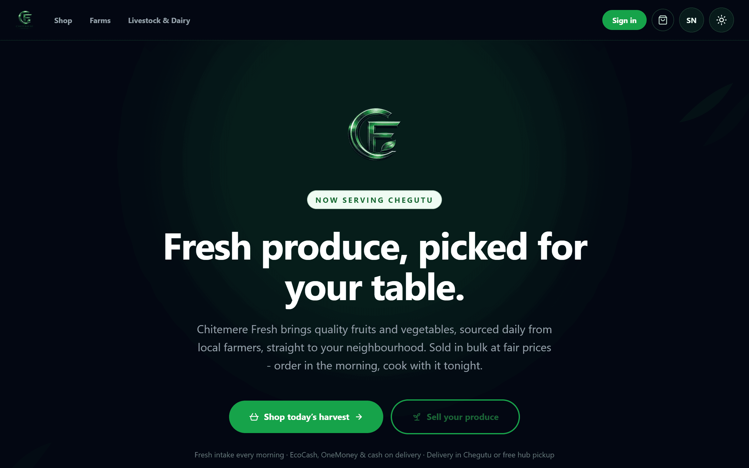 Chitemere Fresh interface