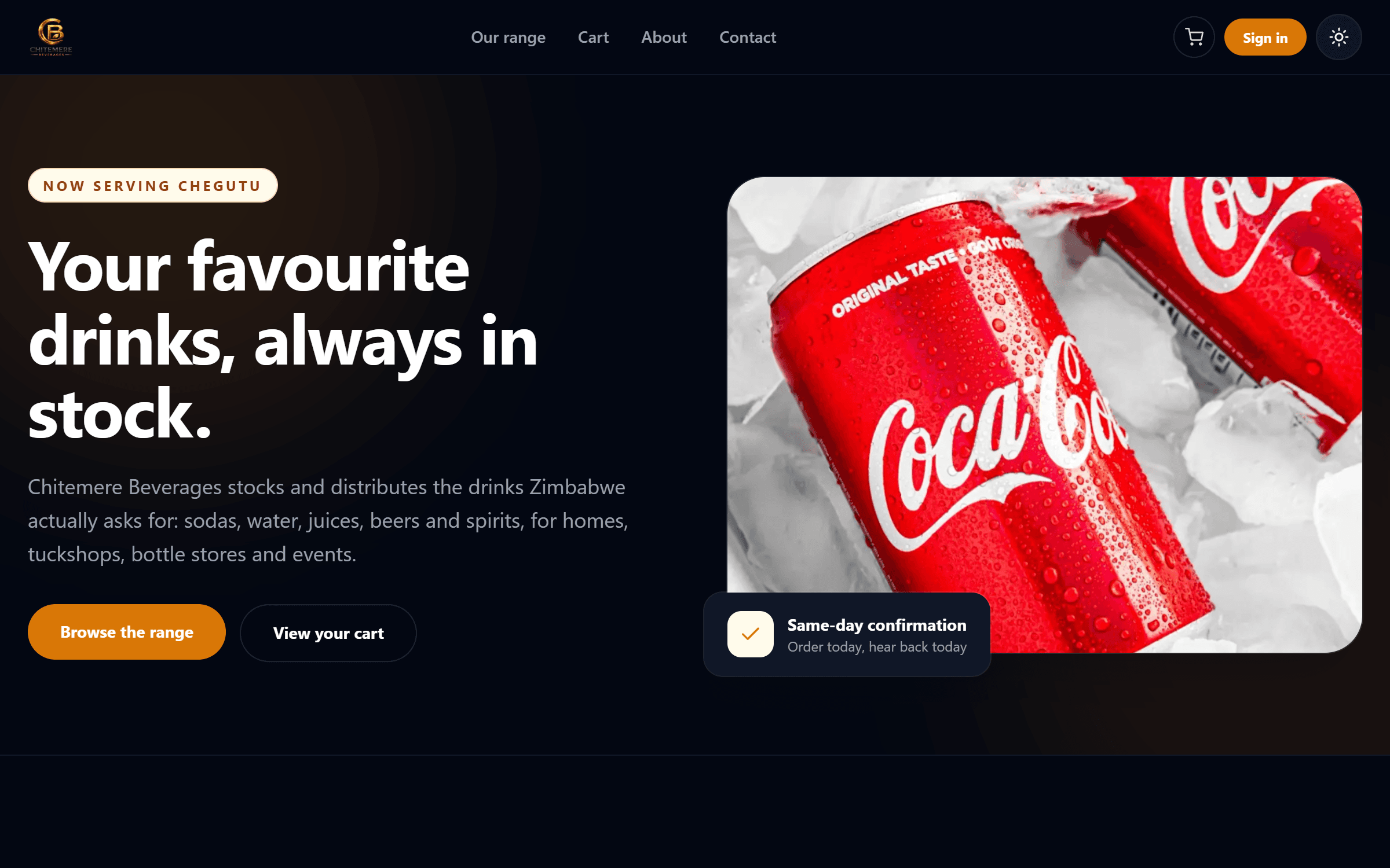 Chitemere Beverages storefront